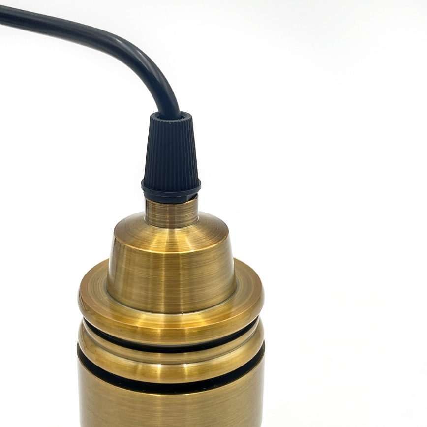 Lustr na lanku HECTOR 1xE27/15W/230V bílá/mosaz pr. 20 cm