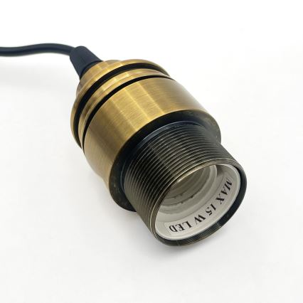 Lustr na lanku HECTOR 1xE27/15W/230V bílá/mosaz pr. 30 cm