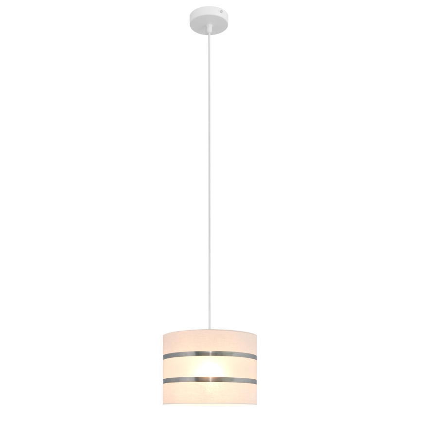 Lustr na lanku HELEN 1xE27/15W/230V pr. 20 cm bílá