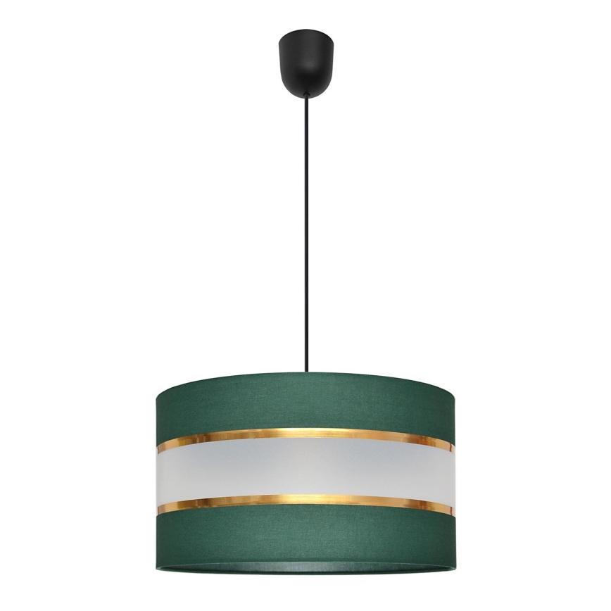 Lustr na lanku HELEN 1xE27/15W/230V pr. 35 cm zelená/zlatá