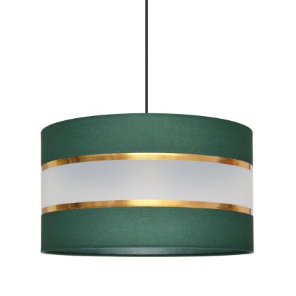 Lustr na lanku HELEN 1xE27/15W/230V pr. 35 cm zelená/zlatá
