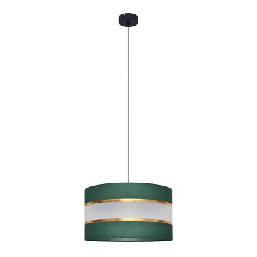 Lustr na lanku HELEN 1xE27/15W/230V pr. 35 cm zelená/zlatá