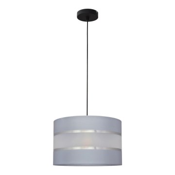 Lustr na lanku HELEN 1xE27/15W/230V šedá/černá