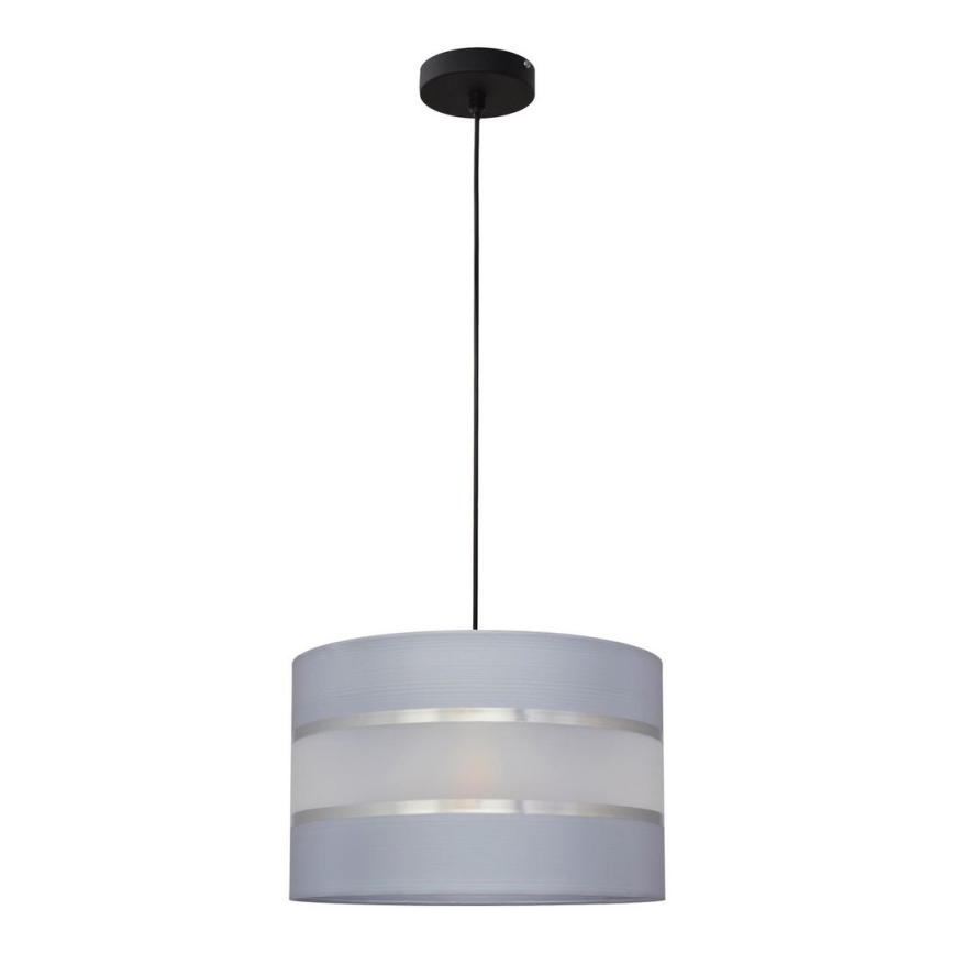 Lustr na lanku HELEN 1xE27/15W/230V šedá/černá
