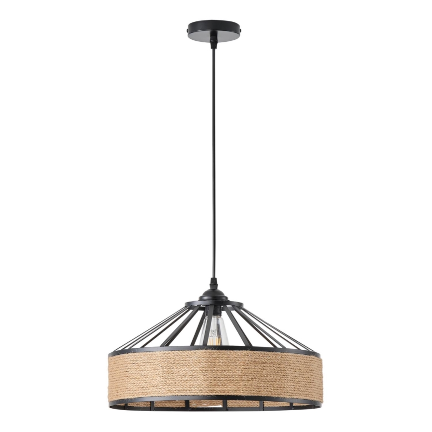 Lustr na lanku HELIOS 1xE27/15W/230V béžová