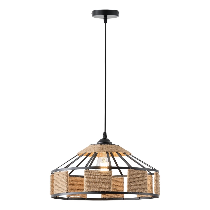 Lustr na lanku HELIOS 1xE27/15W/230V béžová