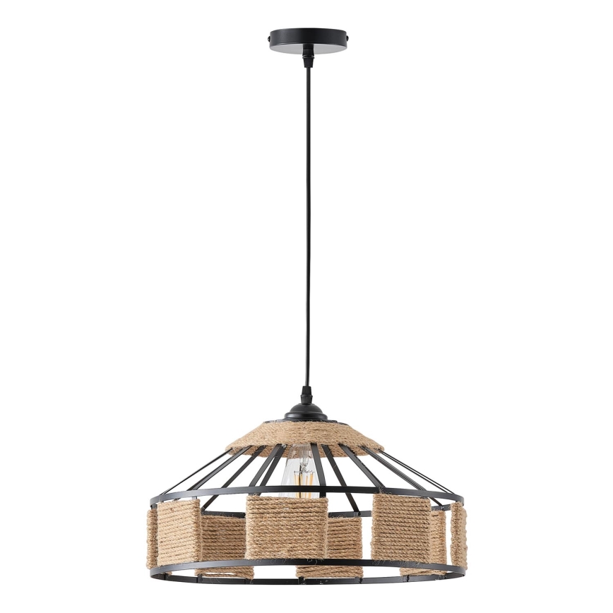 Lustr na lanku HELIOS 1xE27/15W/230V béžová