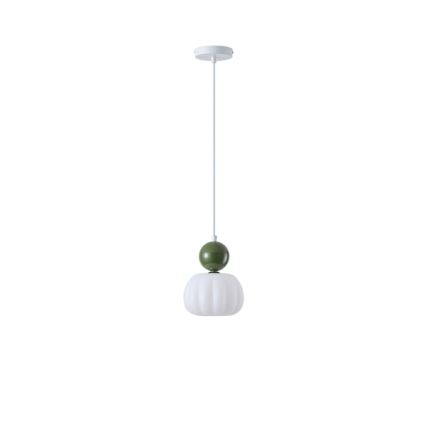 Lustr na lanku HELIOS 1xG9/7W/230V bílá/zelená