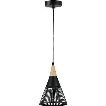 Lustr na lanku HIRA 1xE27/60W/230V pr. 18 cm černá