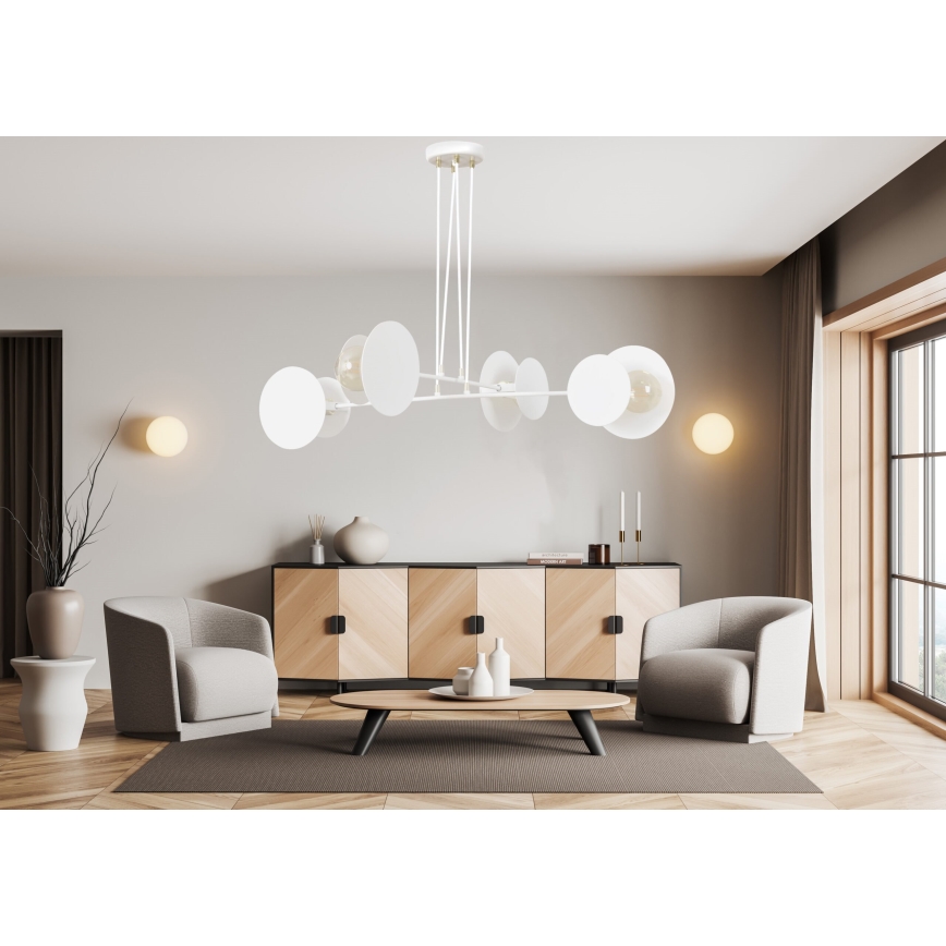 Lustr na lanku IDEA 4xE27/15W/230V bílá