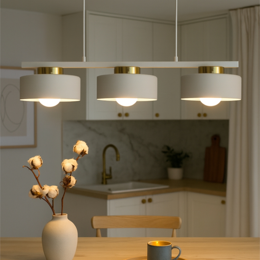 Lustr na lanku IGNIA 3xE27/60W/230V bílá