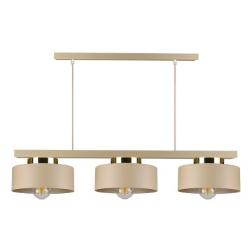 Lustr na lanku IGNIA 3xE27/60W/230V taupe