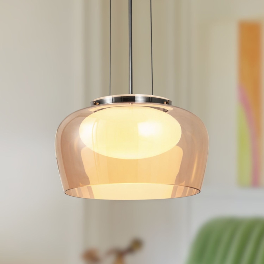 Lustr na lanku INSIEME 1xGX53/10W/230V kouřová béžová