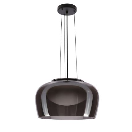 Lustr na lanku INSIEME 1xGX53/10W/230V pr. 38 cm kouřová černá
