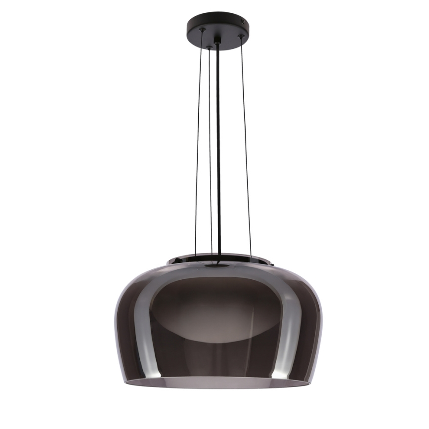 Lustr na lanku INSIEME 1xGX53/10W/230V pr. 38 cm kouřová černá