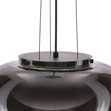 Lustr na lanku INSIEME 1xGX53/10W/230V pr. 38 cm kouřová černá