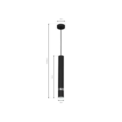 Lustr na lanku JOKER 1xGU10/25W/230V černá