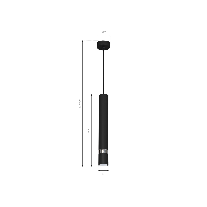 Lustr na lanku JOKER 1xGU10/25W/230V černá