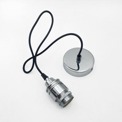 Lustr na lanku JULL 1xE27/15W/230V lesklý chrom/čirá