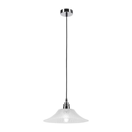 Lustr na lanku JULL 1xE27/15W/230V lesklý chrom/čirá