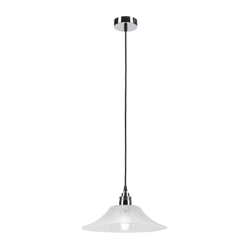 Lustr na lanku JULL 1xE27/15W/230V lesklý chrom/čirá