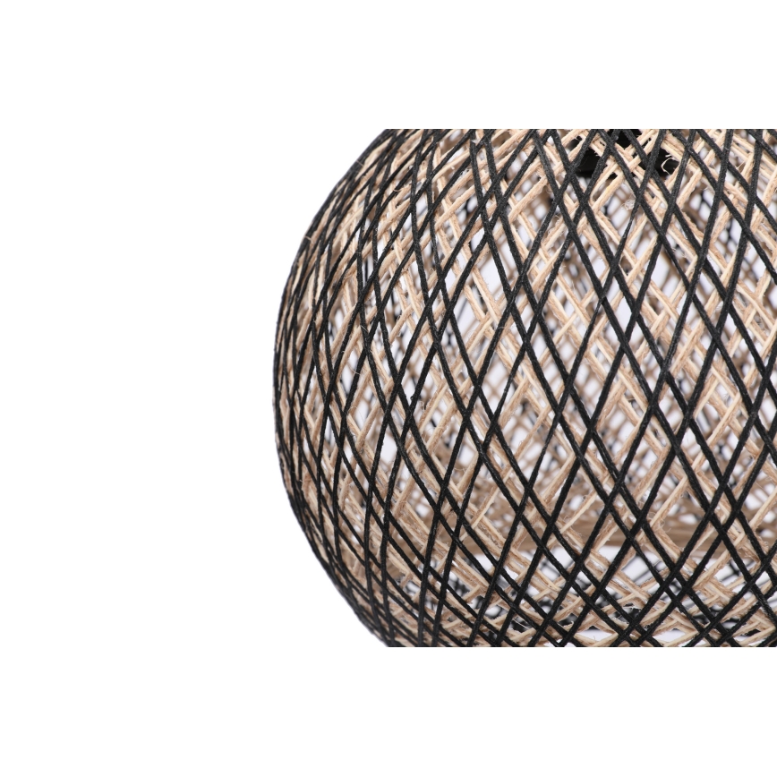 Lustr na lanku JUTE 1xE27/60W/230V černá