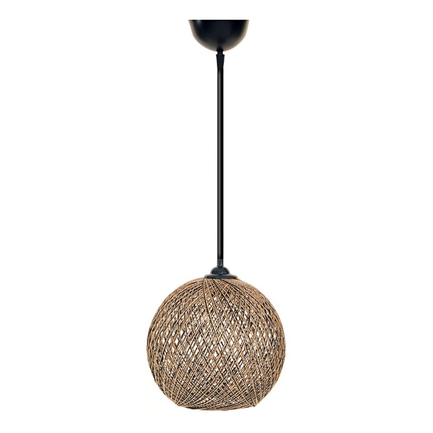 Lustr na lanku JUTE 1xE27/60W/230V hnědá