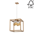 Lustr na lanku KAGO 4xE27/60W/230V dub – FSC certifikováno