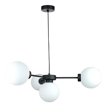Lustr na lanku KALIOPE 4xE14/50W/230V černá/bílá