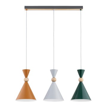 Lustr na lanku KANDY 3xE27/15W/230V pestrobarevná