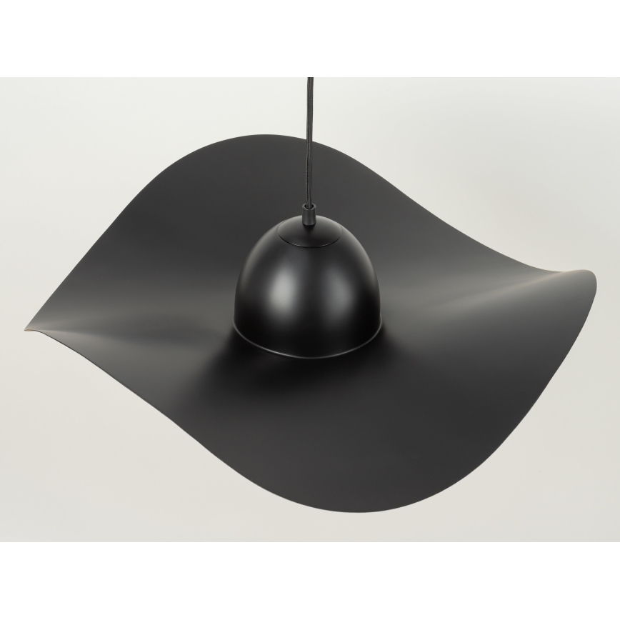 Lustr na lanku KAPELLO 1xE27/60W/230V pr. 55 cm černá/měděná
