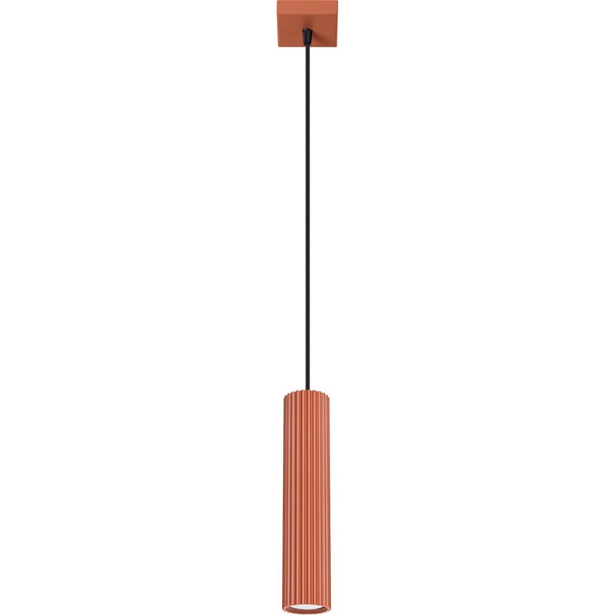 Lustr na lanku KARBON 1xGU10/10W/230V oranžová