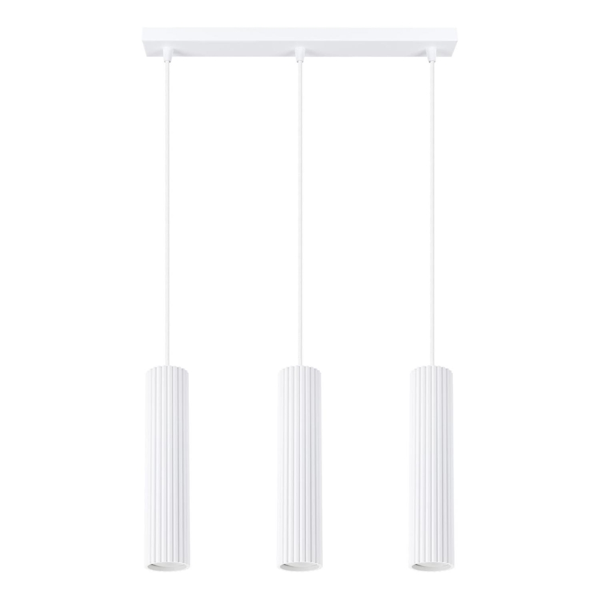 Lustr na lanku KARBON 3xGU10/10W/230V bílá