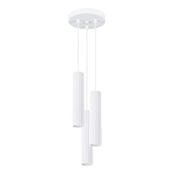 Lustr na lanku KARBON 3xGU10/10W/230V bílá