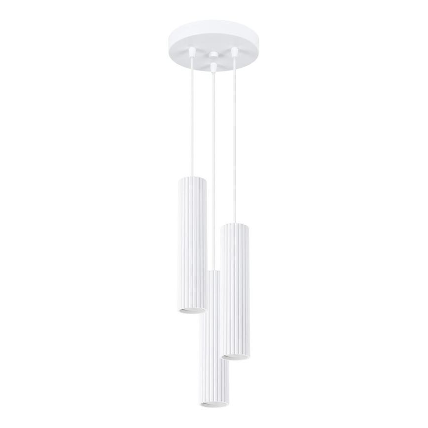 Lustr na lanku KARBON 3xGU10/10W/230V bílá
