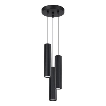Lustr na lanku KARBON 3xGU10/10W/230V černá