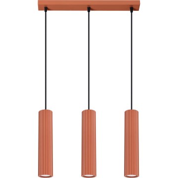 Lustr na lanku KARBON 3xGU10/10W/230V červená