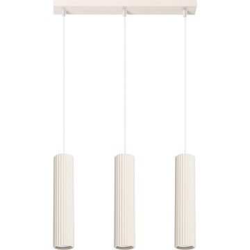Lustr na lanku KARBON 3xGU10/10W/230V krémová