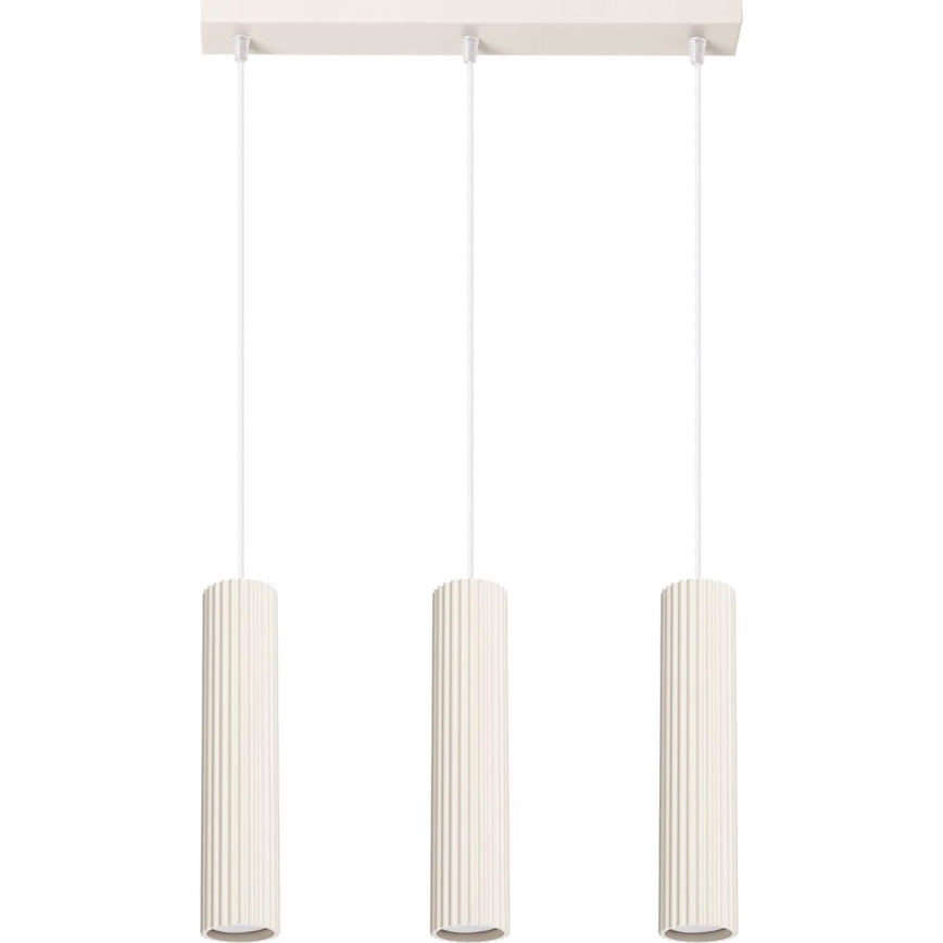 Lustr na lanku KARBON 3xGU10/10W/230V krémová