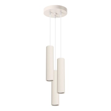 Lustr na lanku KARBON 3xGU10/10W/230V krémová