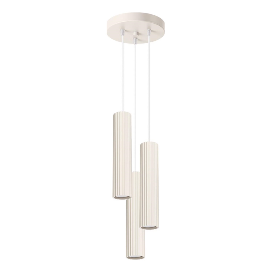 Lustr na lanku KARBON 3xGU10/10W/230V krémová