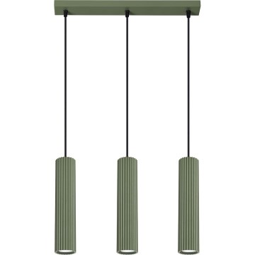 Lustr na lanku KARBON 3xGU10/10W/230V zelená