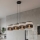 Lustr na lanku KARBON 4xE27/15W/230V černá/šedá