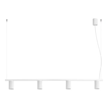 Lustr na lanku KARBON 4xGU10/10W/230V bílá