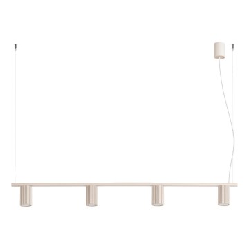 Lustr na lanku KARBON 4xGU10/10W/230V krémová