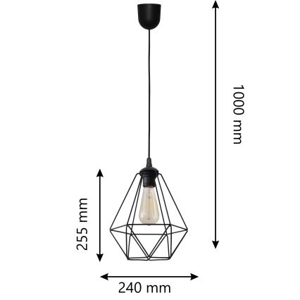 Lustr na lanku KARO 1xE27/15W/230V