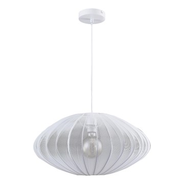 Lustr na lanku KINU 1xE27/20W/230V pr. 50 cm bílá