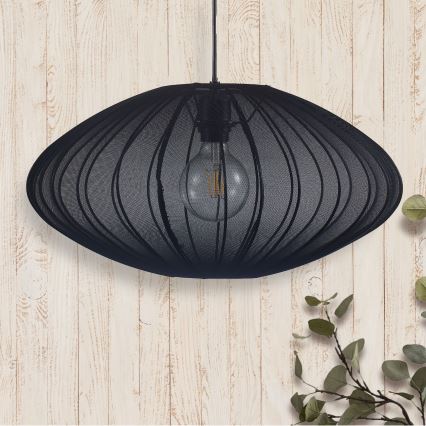 Lustr na lanku KINU 1xE27/20W/230V pr. 50 cm černá