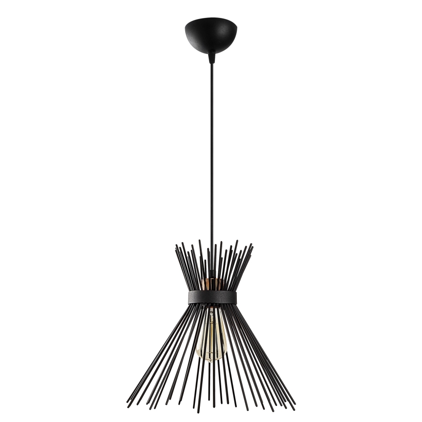 Lustr na lanku KIRPI 1xE27/40W/230V černá