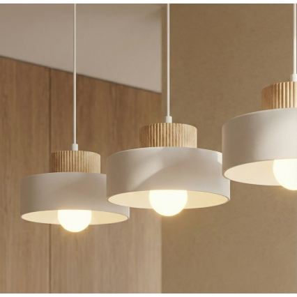 Lustr na lanku KIVI 3xE27/15W/230V bílá